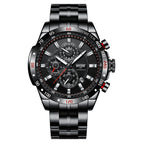 BOYZHE Tourbillon Mechanical Watch Men's Multi-function Sports Transparent Bottom Waterproof Luminous Mechanical Watch WL012