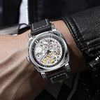 KIMSDUN men's watch double-sided hollow fully automatic mechanical trend antique carved waterproof men's casual watch K-2193A