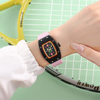 New Women's Candy Series Watch Genuine Diamond Square Waterproof Fashion Luminous lady quartz Watch 8084B