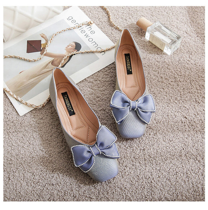 Women's shoes 2022 cnew soft leather soft sole shallow mouth square toe flat single shoes female large size pregnant women shoes 555-17