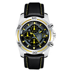 Men's watch Three-eye six-pin multi-function waterproof belt watch quartz men's watch K-8304M