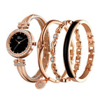 Women's watch fashion four pieces quartz watch diamond elegant alloy watch set G-016J