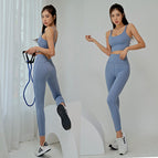 Sports yoga suits women's running beauty back fitness vest sexy professional high-altitude sports running yoga set