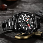 Megir Watch Men's Fashion Large Dial Business Timing Calendar Cross-Border Quartz Men's Watch 2134