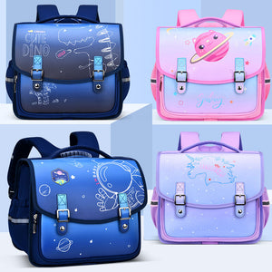 New primary school student cartoon school bag for girls one-piece fully open horizontal schoolbag  children's backpack