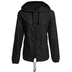 Lightweight outdoor Hooded Cardigan zipper rainproof jacket blouse