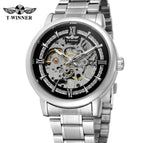 New Winner men watch European American Style Fashion Casual Hollow Automatic Mechanical men casual Watch SLZg78
