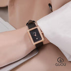 Guou 6018 Dial Rectangle Women Watches Fashion Bracelet Quartz Watch Ladies Casual Watch