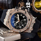 Watch for men New Diamond Quartz Watch Vintage Engraving Six-Pin Multi-Functional Leisure Watch 1012