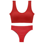 Underwear set women's plus size bra no steel ring gathering sexy back seamless comfortable sleep Panties and bra set 161