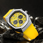 Megir Men's Watch Multi-Function Chronograph Calendar Square Fashion Sports Watch Male 2215