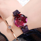 GEDI Women watch diamond waterproof leather quartz lady students watch 12006