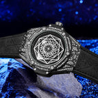 PINTIME new fashion full diamond watch men's diamond men's quartz casual watch 8093