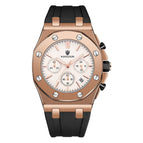 Kimsdun Men's Silicone strap Three Eyes Multifunctional Chronograph Waterproof Calendar Quartz Watch Fashion Men's Watch K-1224B
