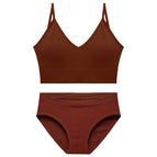 Women's plus size underwear no ring sexy small chest gathering beautiful back vest Panties and bra set A1607