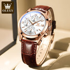 OLEVS Watch for men multi-functional watch three eyes sports waterproof men watch 2872ss