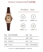 SENO retro small barrel watch female belt temperament small square watch quartz movement ladies watch S053