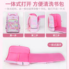 New Primary School Student Cartoon Schoolbag girl Eva Integrated Open Astronaut Bag Quicksand Children's Bags 776