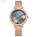 Kimio Watch Net Chain Fashion Simple Leisure Embossed Printed Women's casual Watch