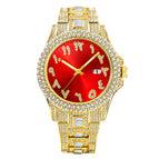 MISSFOX watch European and American hip hop diamond full diamond business men's waterproof quartz watch v320