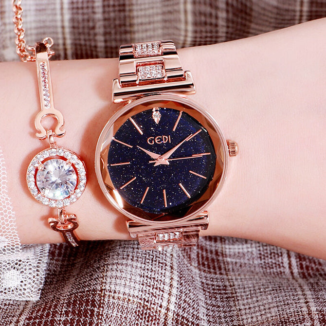 GEDI Women watch stars diamond watch fashion wild match quartz watch student trend watch 52005