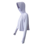 2022 women's ice silk sunscreen clothing summer thin UV protection loose large size sunscreen shirt hooded sunscreen clothing 8268