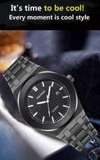 Pintime Men's Watch Sports and Leisure Large Dial Fashion Waterproof Quartz men's casual Watch PT2665 steel