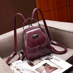 2021 women bag new retro single shoulder messenger lady small square soft leather large capacity backpack D213