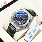 Chenxi new high-end flywheel sun moon star mechanical watch men's waterproof luminous mechanical watch CX-8814
