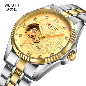 WLISTH Business Watch Men's Mechanical Watch Personality Men's Watch Trend Watch Men's Steel Band Watch 1011