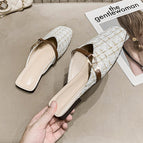 Slippers women's summer 2022 new half drag women's shoes fashion lazy flat shoes women 112-8