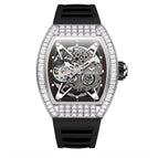 ONOLA ON3838F 2023 Fashion Square Diamond New Hollow Automatic Mechanical Watch Men's Silicone strap Waterproof watch