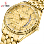 CHENXI Couple watch new quartz watch 8218 business men's watch HD luminous watch