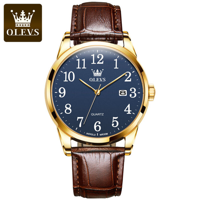 OLEVS Watch for men fashion figure simple calendar waterproof quartz men watch 5566 men