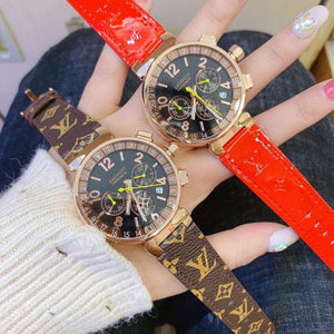 2021 new fashion women's watch personality watch ladies genuine presbyopia leather strap watch