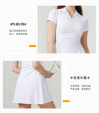 New Tennis Dress Lulu Fabric Dance Badminton Sports Pleated Skirt Golf sports Set for Women students 306