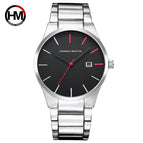 Hannah Martin Original Design Waterproof Tungsten Black Steel Strap Watches Business Calendar Quartz Men's watch HM-17551