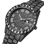 Missfox 2643 new trend fashion waterproof hip hop full Diamond Men's Watch Bracelet popular