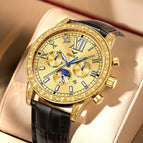 Onola Fashion Live New Daikin Watch Multi-Function Automatic Mechanical Leather Watch Men