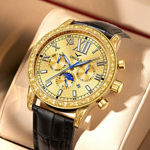 ONOLA ON6834 Fashion New Daikin Watch Multi-Function Automatic Mechanical Leather Watch Men casual