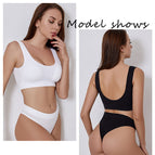Underwear set women's plus size bra no steel ring gathering sexy back seamless comfortable sleep Panties and bra set 161