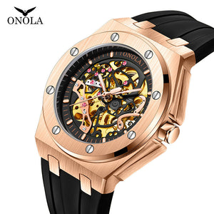 ONOLA ON3834 2023 New watch for men Automatic Mechanical Watch Men's Fashion Multi-Color Silicone Waterproof Watch