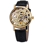 Winner Mechanical Watch Men's Fashion Casual Retro Roman Style Hollow-out Watch Manual Mechanical Watch SLZ11