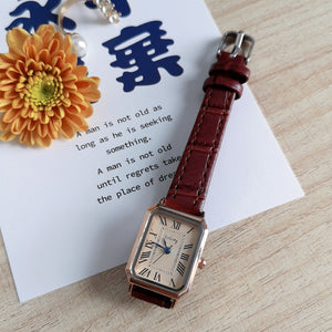 2022 GOGOEY New square Roman scale simple leisure belt WATCH QUARTZ student small women's watch Tiktok
