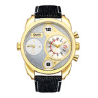 Oulm casual cowboy men's watch double time zone large dial men's quartz watch quartz watch HP9316