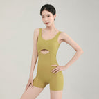 Yoga Clothes Women's Summer Jumpsuit Sports Shorts One-Piece Jumpsuit Tight Fitness Dancing Dress ENY304