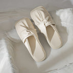 Half slippers women's 2022 spring and summer new slippers women's square toe sandals women's outer wear slippers women 132-1