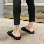 Flat shoes women's new slippers women's summer Korean style lazy half drag women's shoes 9A99-3