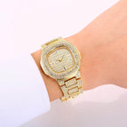 MISSFOX Trendy Fashion Diamond British Watch Full Diamond Waterproof High-end Ladies Watch V292