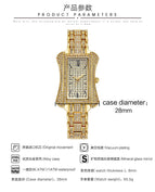 BW women's watch fashion full diamond star luxury square watch fashion streamlined women's Watch 8416